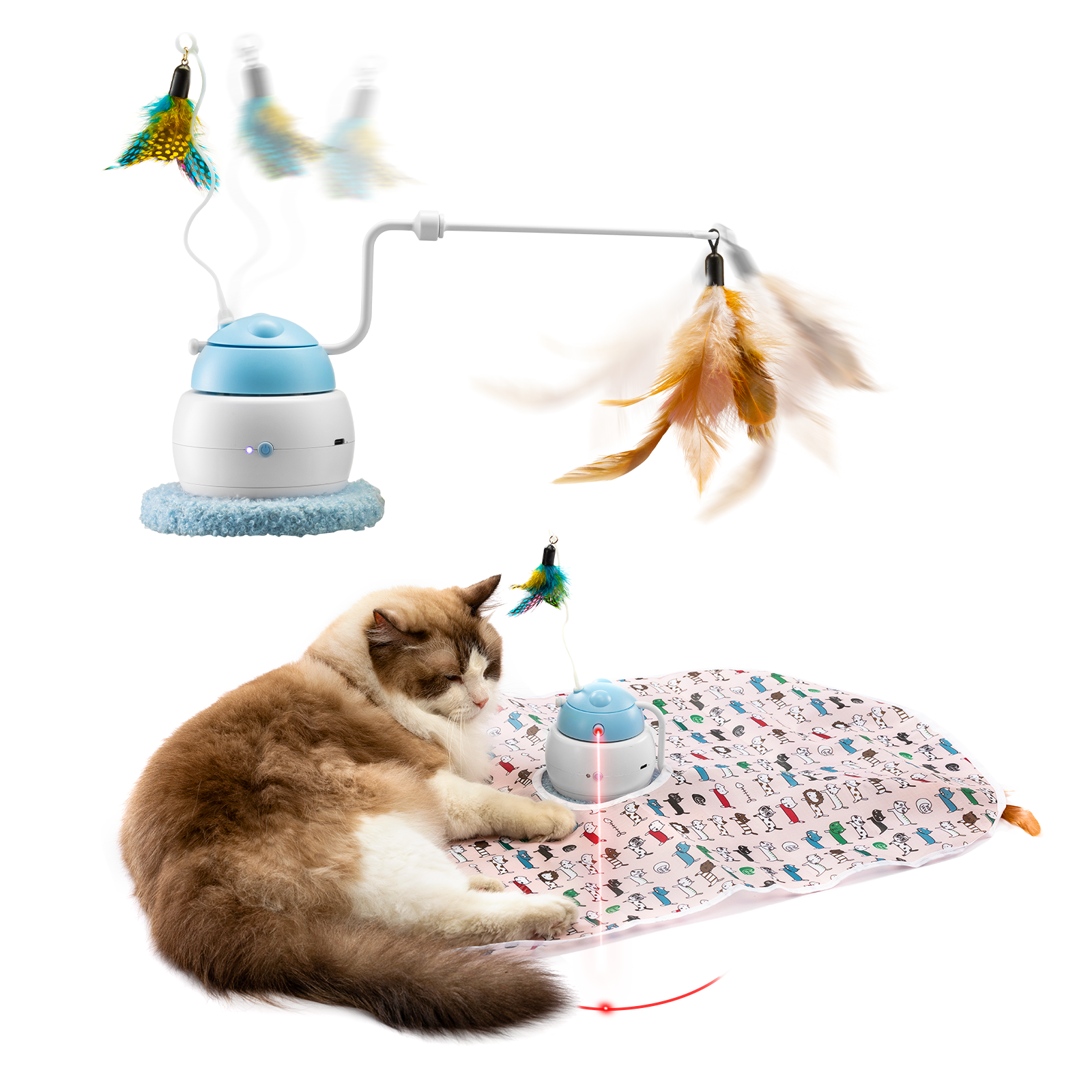 4-in-1 Automatic Interactive Cat Toys